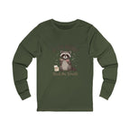 If I'm Moody Feed Me Treats Long Sleeve Tee — Cute Raccoon Graphic Shirt