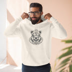 Bear Sketch Hoodie — Cool Bear with Sunglasses Fleece Pullover