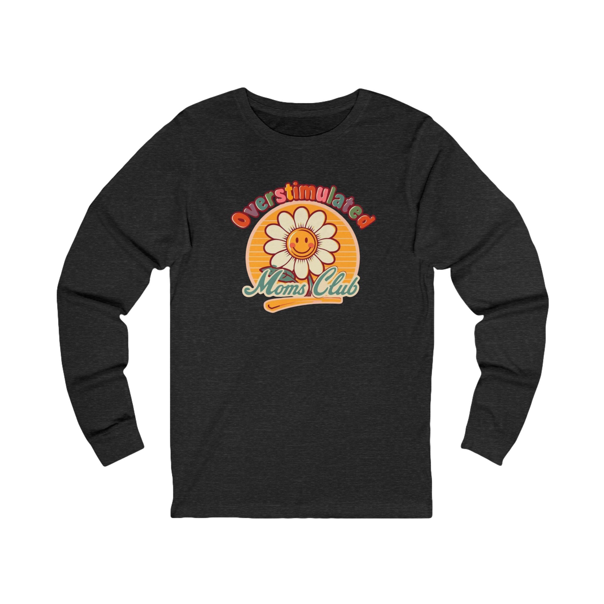 Retro Daisy "Mama Club" Long Sleeve Tee – Vintage Flower Mom Shirt