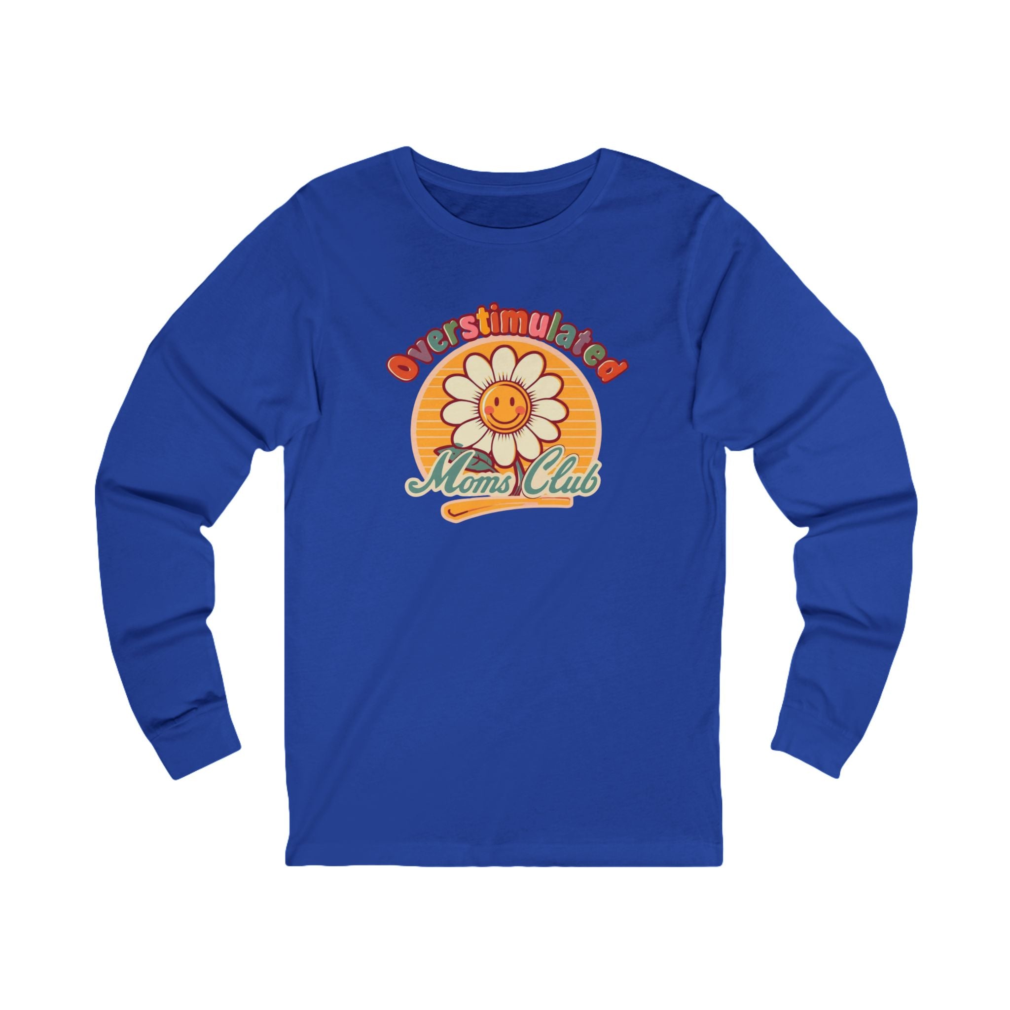 Retro Daisy "Mama Club" Long Sleeve Tee – Vintage Flower Mom Shirt