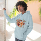 Autumn Floral Hoodie — Cozy Fall Sunflower & Mum Fleece Pullover
