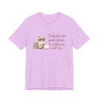 Coffee Racoon Tee — "I don't rise and shine... I caffeinate and try" Graphic T-Shirt