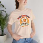 Overstimulated Moms Club T-Shirt — Retro Smiley Daisy Tee