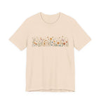 Floral Meadow Stripe Tee — Wildflower Band Graphic T-Shirt