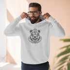 Bear Sketch Hoodie — Cool Bear with Sunglasses Fleece Pullover