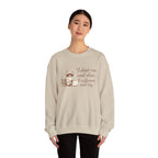 Cozy Raccoon Coffee Sweatshirt — "I don't rise and shine... I caffeinate and try" Crewneck