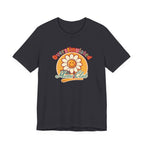 Overstimulated Moms Club T-Shirt — Retro Smiley Daisy Tee
