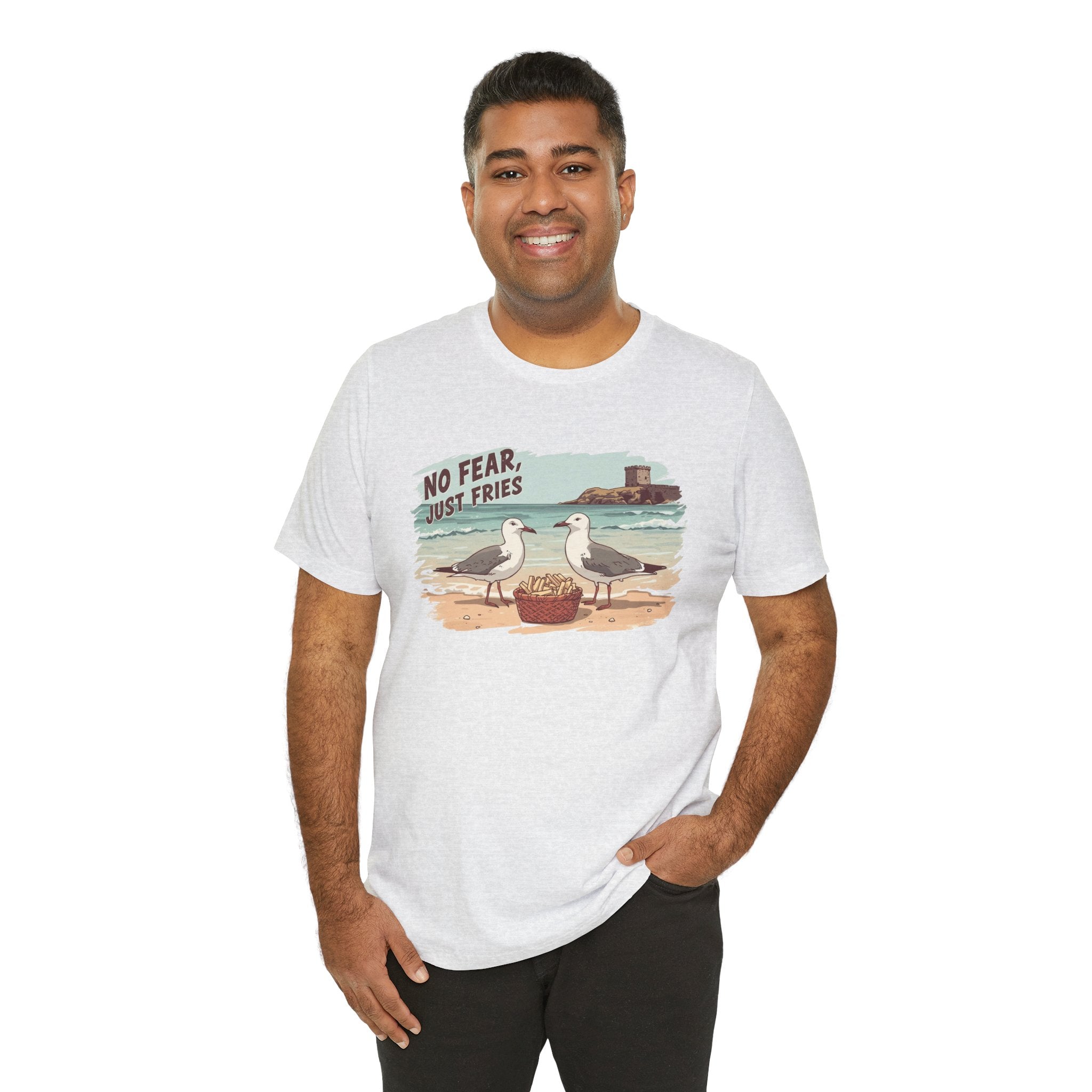No Fear Just Fries T-Shirt — Seagull Beach Graphic Tee