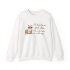 Cozy Raccoon Coffee Sweatshirt — "I don't rise and shine... I caffeinate and try" Crewneck