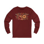Autumn Bloom Long Sleeve Tee — Rustic Fall Floral Shirt