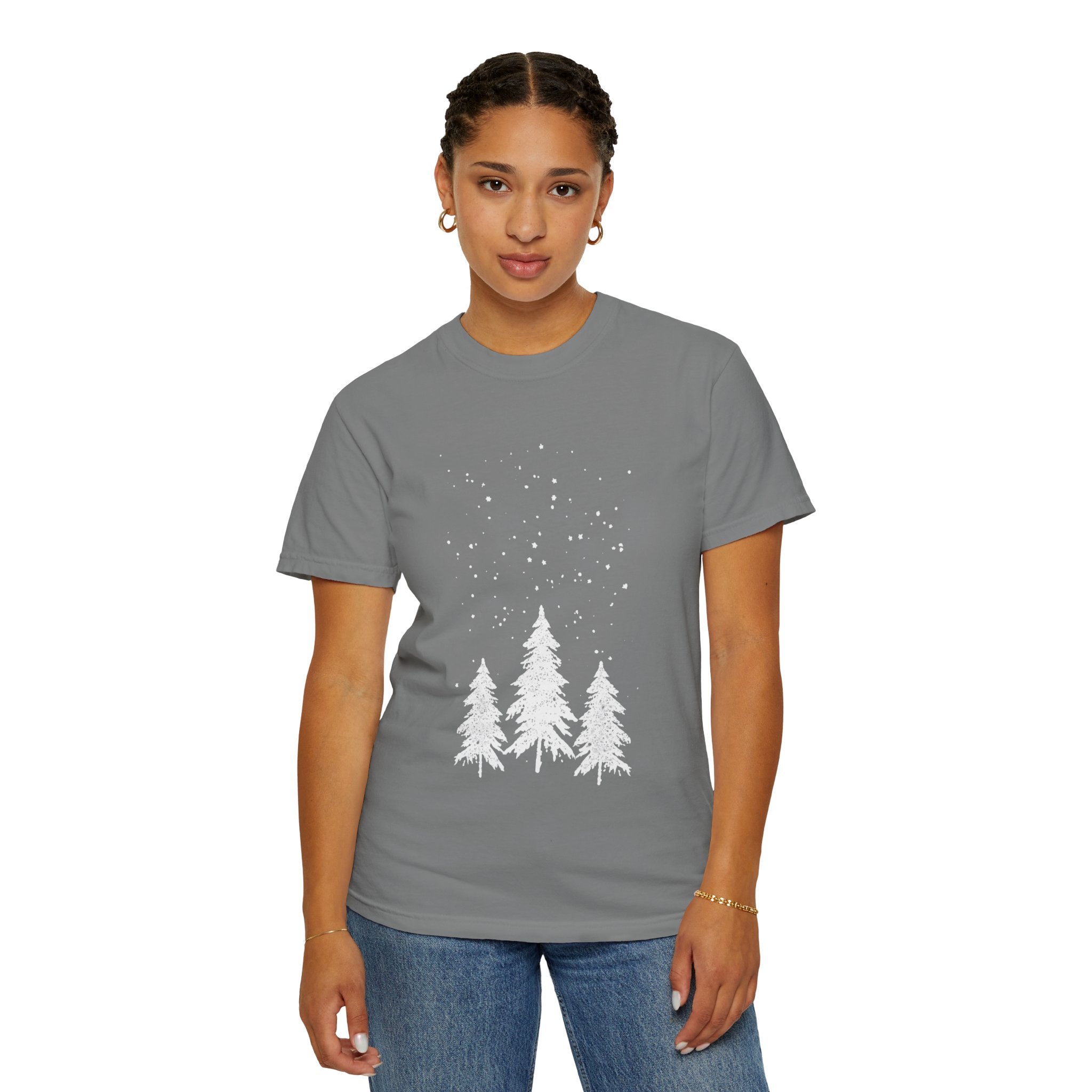 Winter Pine Tree Shirt | Snowy Forest Tee