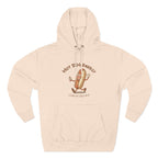 Hot Dog Energy Hoodie — Funny Cartoon Hotdog "Living My Best Bite" Pullover