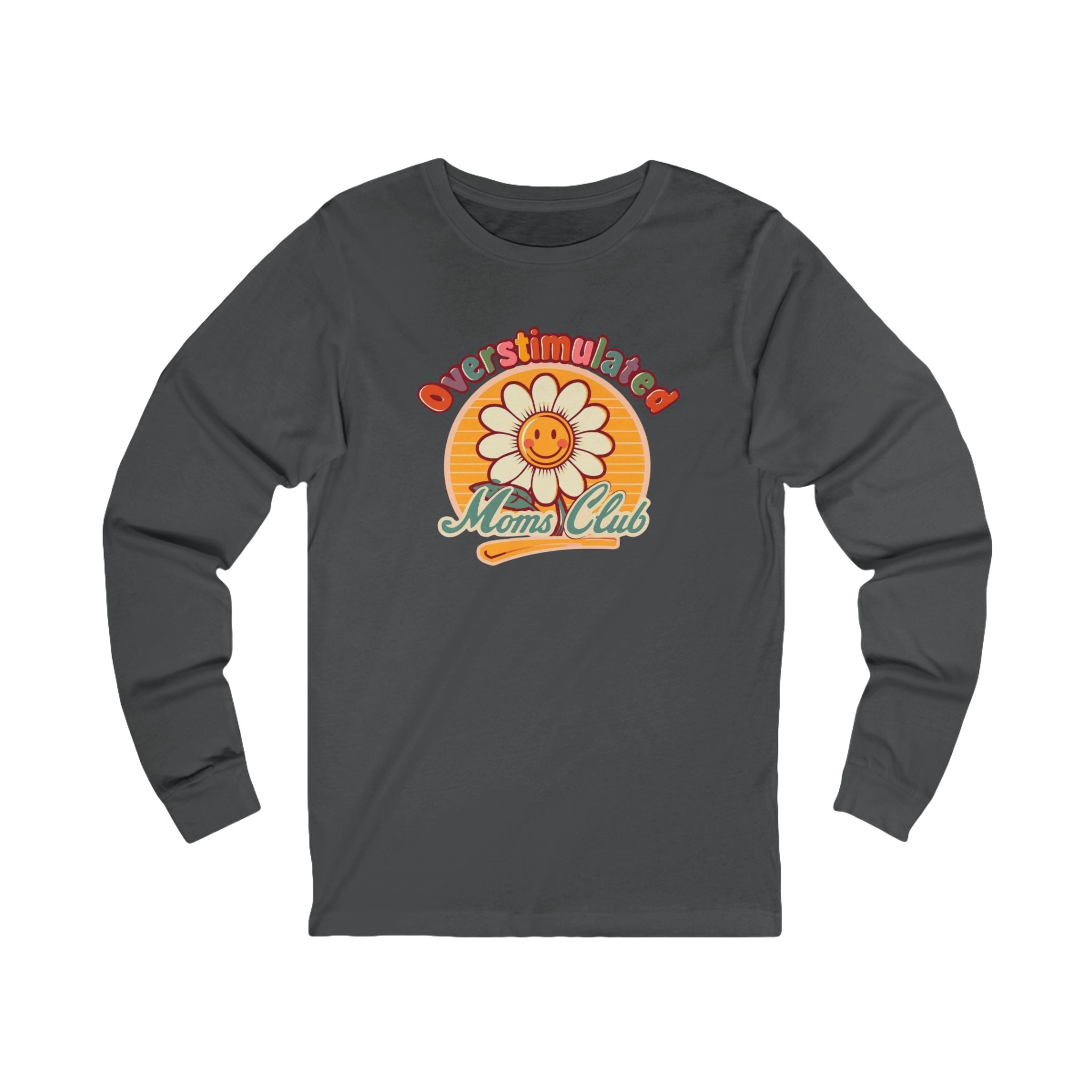 Retro Daisy "Mama Club" Long Sleeve Tee – Vintage Flower Mom Shirt