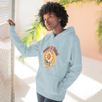 Retro "Moms Club" Fleece Hoodie — Sunshine Flower Graphic
