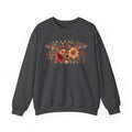Fall Floral Crewneck Sweatshirt — Rust Sunflower Bouquet