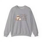 Cozy Raccoon Coffee Sweatshirt — "I don't rise and shine... I caffeinate and try" Crewneck