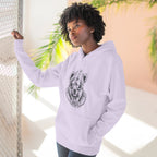Bear Sketch Hoodie — Cool Bear with Sunglasses Fleece Pullover
