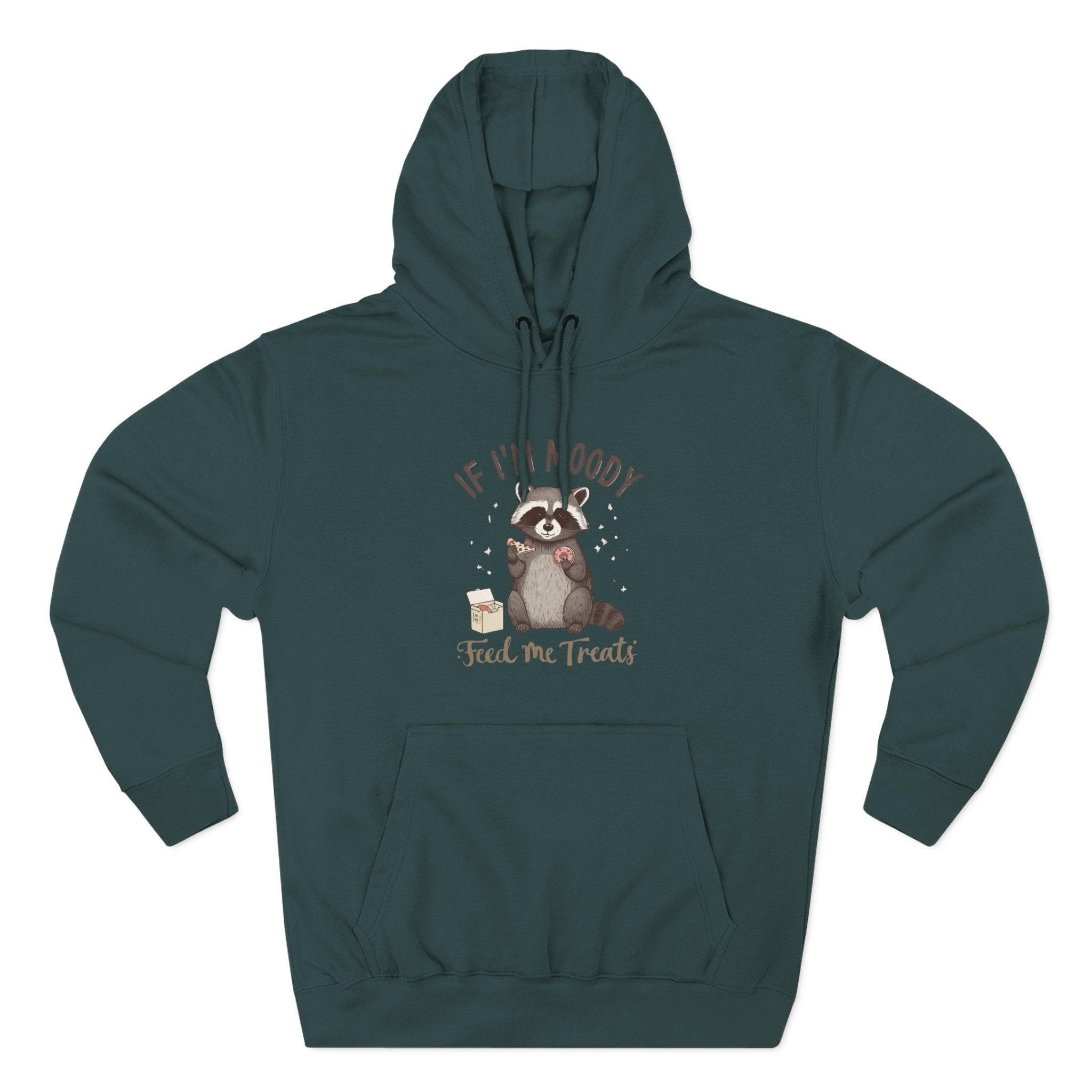 If I’m Moody Feed Me Treats Hoodie — Cute Raccoon Graphic Pullover