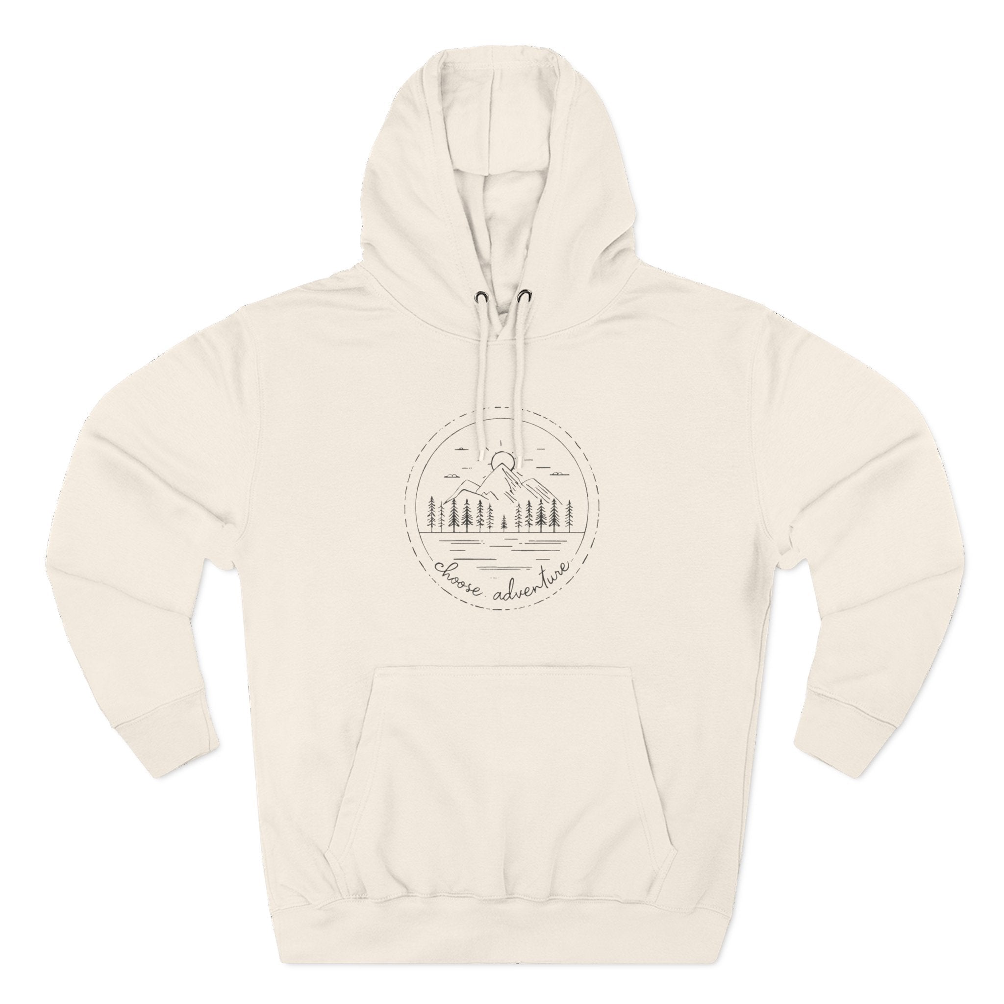 Cozy Minimalist 'Three-Panel' Fleece Hoodie — Soft White Pullover