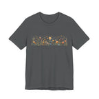 Floral Meadow Stripe Tee — Wildflower Band Graphic T-Shirt