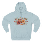 Autumn Floral Hoodie — Cozy Fall Sunflower & Mum Fleece Pullover