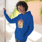 Retro "Moms Club" Fleece Hoodie — Sunshine Flower Graphic
