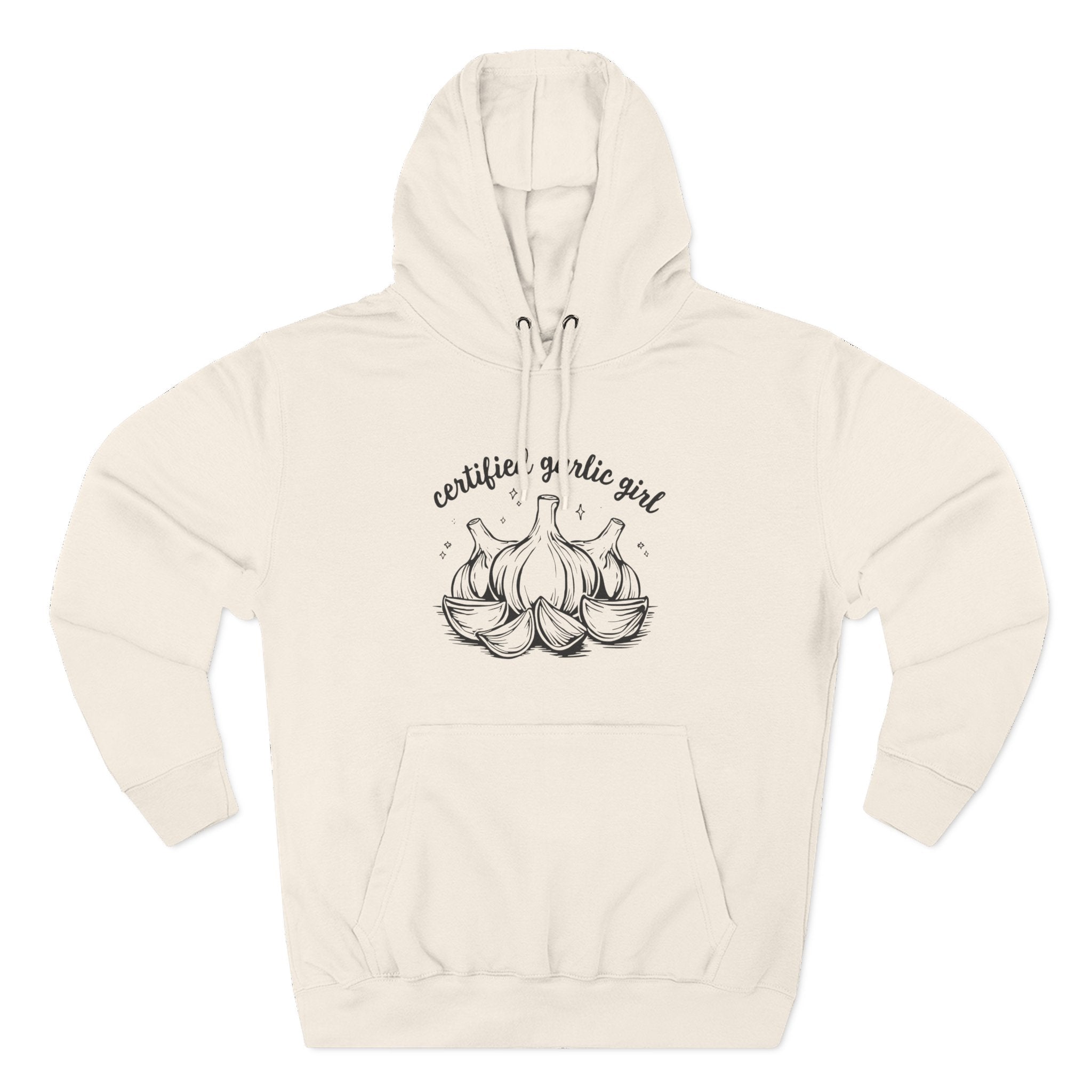 Certified Garlic Girl Hoodie – Cute Garlic Graphic Fleece Pullover