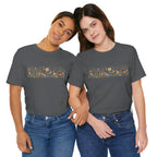 Floral Meadow Stripe Tee — Wildflower Band Graphic T-Shirt