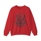 Bear Ski Goggles Sweatshirt — Cozy Graphic Crewneck for Winter & Outdoor Lovers