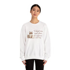 Cozy Raccoon Coffee Sweatshirt — "I don't rise and shine... I caffeinate and try" Crewneck