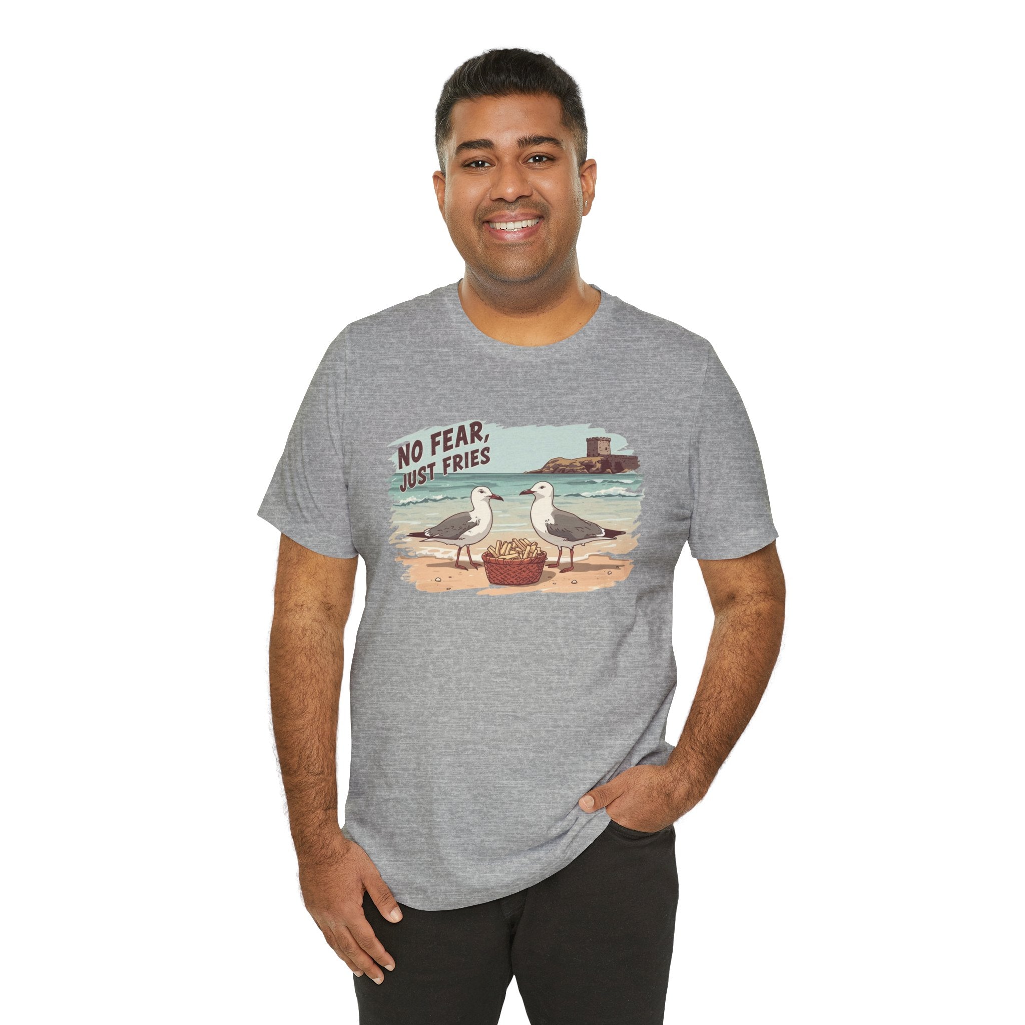 No Fear Just Fries T-Shirt — Seagull Beach Graphic Tee