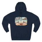 Seagull Beach Hoodie – “No Fear Just Fries” Retro Coastal Graphic Hoodie