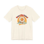 Overstimulated Moms Club T-Shirt — Retro Smiley Daisy Tee