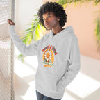 Retro "Moms Club" Fleece Hoodie — Sunshine Flower Graphic