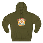 Retro "Moms Club" Fleece Hoodie — Sunshine Flower Graphic