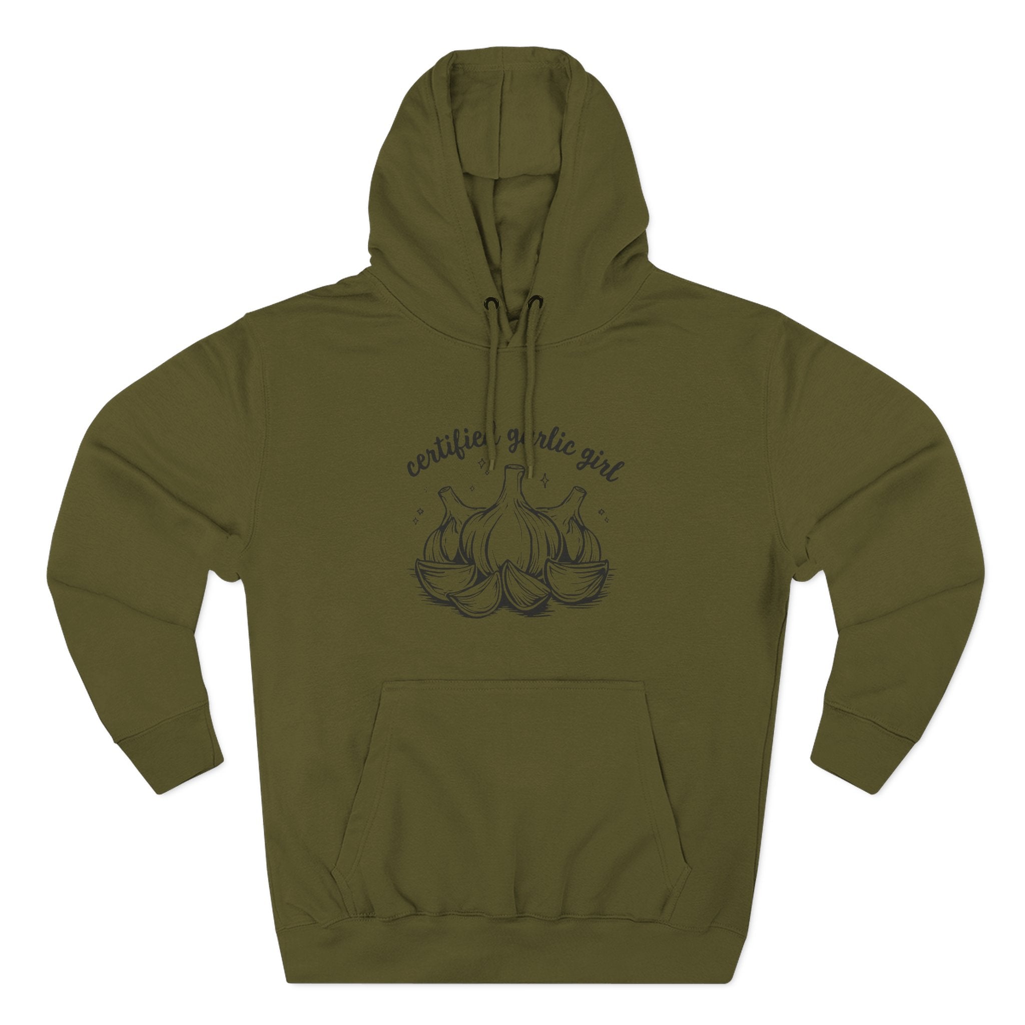 Certified Garlic Girl Hoodie – Cute Garlic Graphic Fleece Pullover