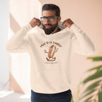 Hot Dog Energy Hoodie — Funny Cartoon Hotdog "Living My Best Bite" Pullover