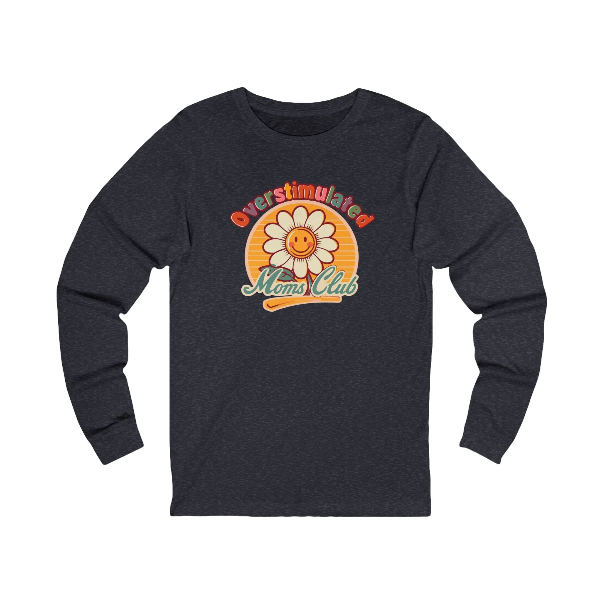 Retro Daisy "Mama Club" Long Sleeve Tee – Vintage Flower Mom Shirt