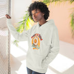 Retro "Moms Club" Fleece Hoodie — Sunshine Flower Graphic
