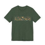 Floral Meadow Stripe Tee — Wildflower Band Graphic T-Shirt