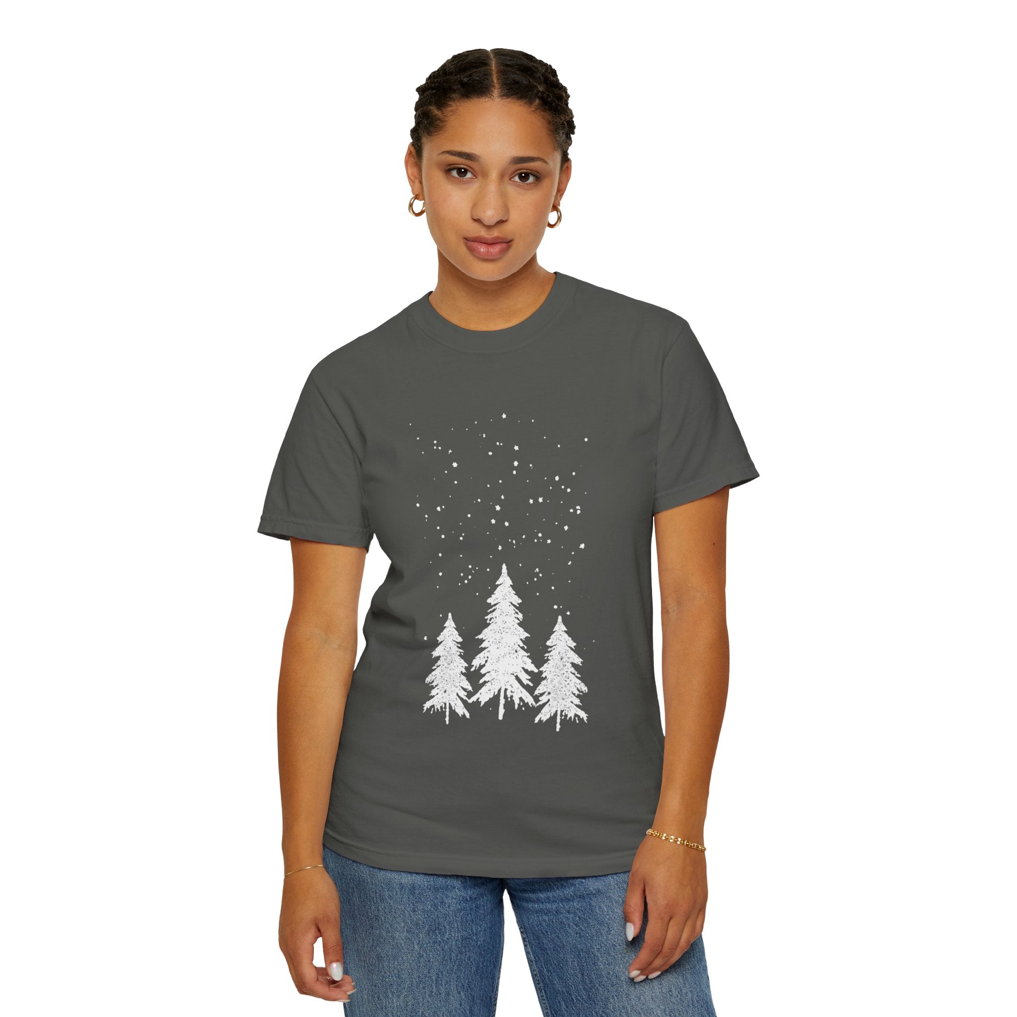 Winter Pine Tree Shirt | Snowy Forest Tee