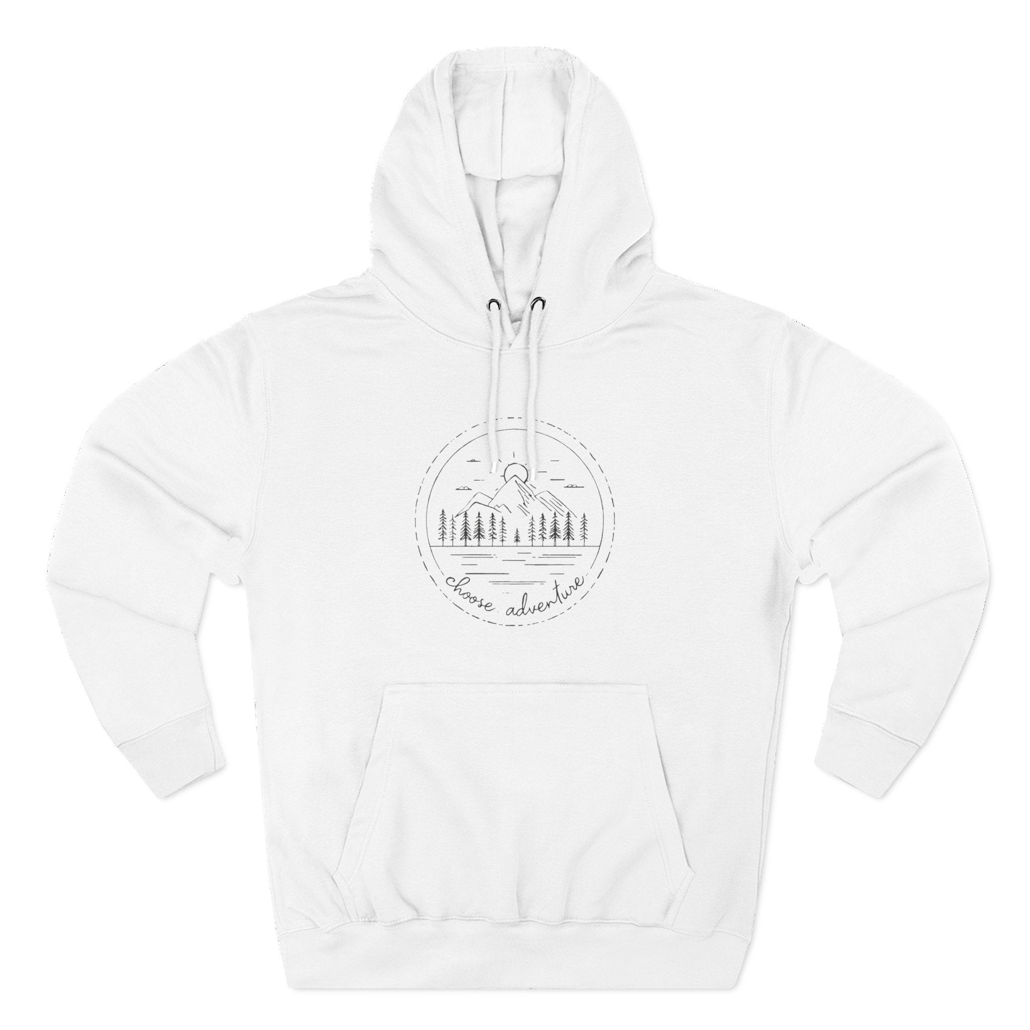 Cozy Minimalist 'Three-Panel' Fleece Hoodie — Soft White Pullover