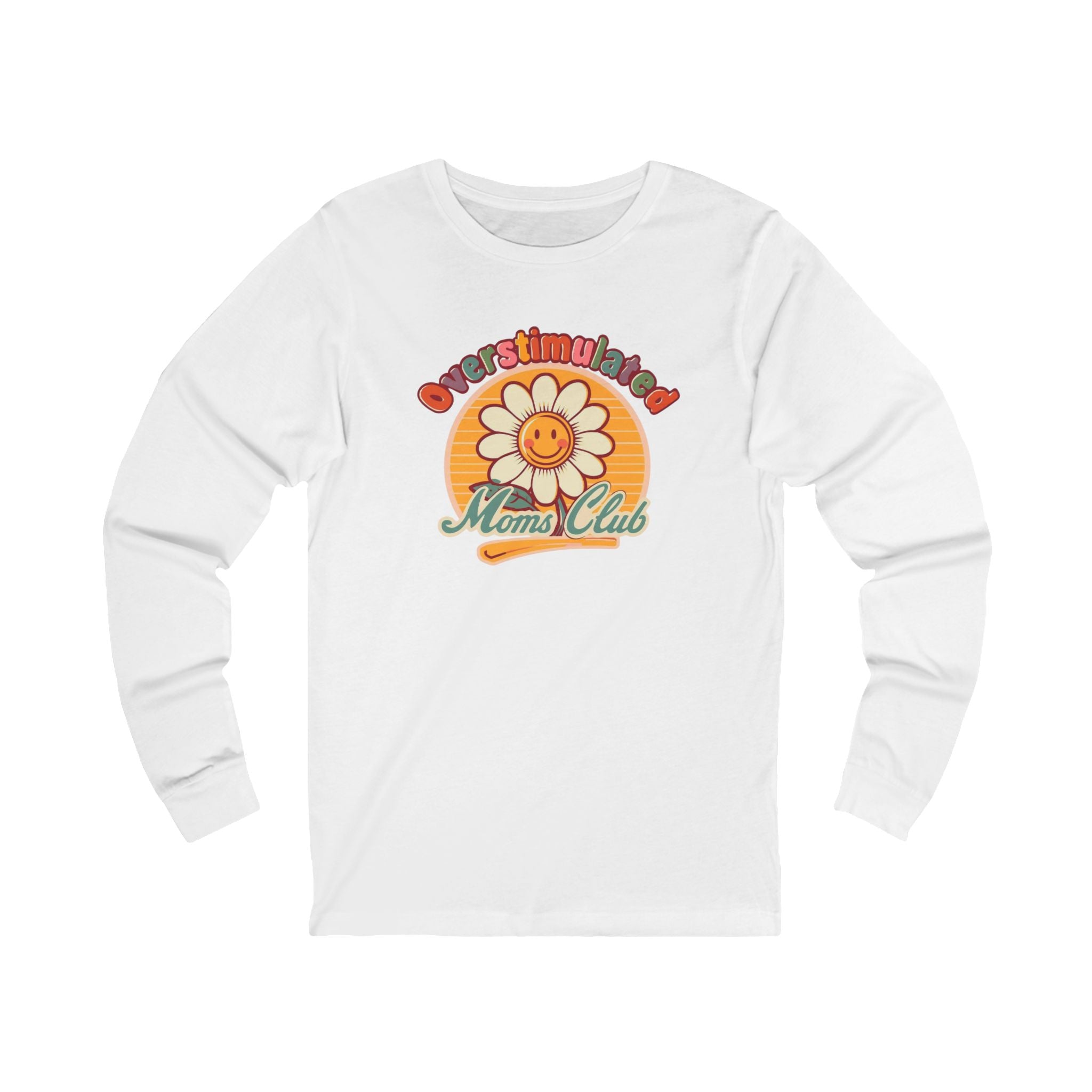 Retro Daisy "Mama Club" Long Sleeve Tee – Vintage Flower Mom Shirt