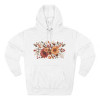 Autumn Floral Hoodie — Cozy Fall Sunflower & Mum Fleece Pullover
