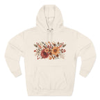 Autumn Floral Hoodie — Cozy Fall Sunflower & Mum Fleece Pullover