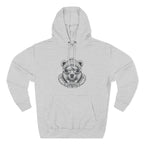 Bear Sketch Hoodie — Cool Bear with Sunglasses Fleece Pullover