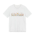 Floral Meadow Stripe Tee — Wildflower Band Graphic T-Shirt