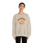 Oversaturated Moms Club Crewneck Sweatshirt — Retro Smiley Daisy Mom Gift