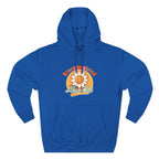 Retro "Moms Club" Fleece Hoodie — Sunshine Flower Graphic