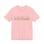 Floral Meadow Stripe Tee — Wildflower Band Graphic T-Shirt